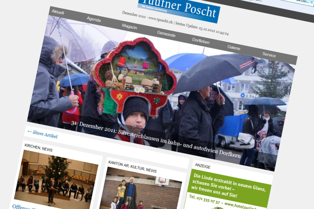 Tüüfner Poscht – die Dorfzeitung von Teufen  Dezember 2012 – www.tposcht.ch - Windows Internet Explorer 26.12